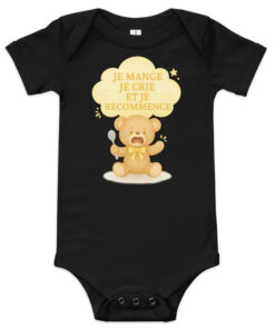 Body bébé « Je mange, je crie et je recommence »