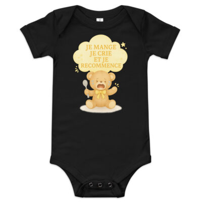 Body bébé « Je mange, je crie et je recommence »
