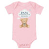 Body bébé humour papa fournisseur officiel de bisous en rose – cadeau original et tendre pour jeunes papas