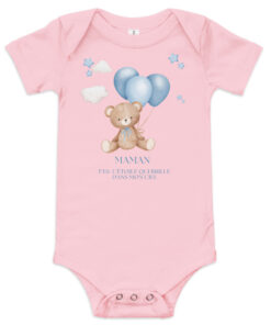 Body bébé maman étoile rose – Cadeau naissance & fête des mères