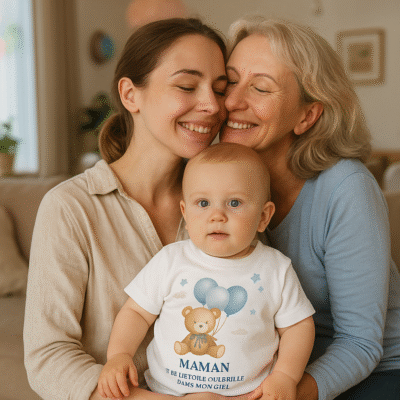 Body bébé maman étoile porté par un bébé – Cadeau naissance fête des mères